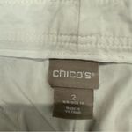White Straight Leg Cropped Pants Size 12 Chico's Size 2 Photo 6