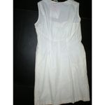 New Womens 4 S NWT Designer Brian Dales White Dress 40 Cotton Stones Tan Italy Photo 3