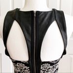 Material Girl  Dress Brooklyn Caviar Black Faux Leather Lace Cut Out Mini Small Photo 5