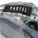 Pastels Clothing Multicolor Feather Blouse with Denim Details Small Red Photo 9