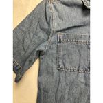 FUTURE COLLECTIVE Denim Shirt Dress Short Sleeve Collared Button Front Blue S Photo 5