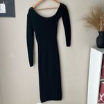 Ronny Kobo‎ Dress Black One Shoulder Cut Out Crochet Knit Midi Dress Size S Black Photo 7