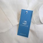 Cupshe Womens L White V-Neck & Curved Hem Button Up Cover-Up NEW Photo 8