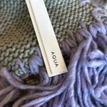 AQUA NWT  Gray & Lavender Knitted Fringe Detail Scarf Neck warmer Photo 5