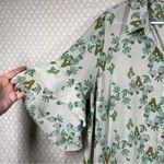 Modcloth Green Cactus Print Ruffle Sleeve Button Up Top Photo 2