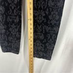 Floral Corduroy Pull On Skinny Pants Womens Medium Grey Goth Gray Photo 3