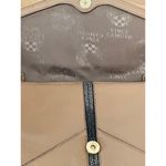 Vince Camuto  Leather Envelope Shoulder Bag Clutch Tan Black Gold Chain Photo 7