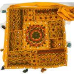 Womens Purse Yellow Handcrafted Banjara Bag Embroidered Tassels Beaded Photo 0