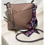 Steve Madden ‎ Mauve Crossbody Bag With Scarf Zipper Closure Photo 4