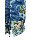 Laura Scott VTG 90s Long Sleeve Semi Blue Sheer Floral Button Up 26W Top Photo 3