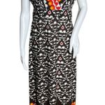 Chico's Dress Womens Small Maxi Black White Red Aztec Print Boho Bohemian Party Photo 0