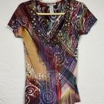 Alberto Makali  Colorful Rhinestone Studded Y2K Blouse Women S McBling Maximalist Photo 0