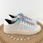 P448 NEW  Jack Lined Sneakers White Metallic Women’s Sz 41 Photo 1