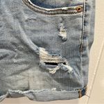 Aeropostale Light Wash Distressed Midi Jean Shorts Photo 3