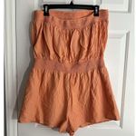 Lovers + Friends Olympia Romper in Peach Size L Vacation Cotton Beach Photo 2