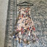 Devlin  nude floral embroidered ruffle spaghetti strap midi dress XS  Photo 8