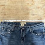 Earl Jeans cropped denim jeans bling pockets size 10 rhinestones Blue Photo 3
