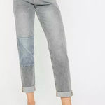 KanCan Frankie Mixed Denim‎ High Rise Straight Leg Mom Jeans Size 11/29 Gray Photo 0