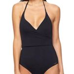 Vince Camuto V-Neck Wrap One-Piece Swimsuit - Black Size 12 Photo 0