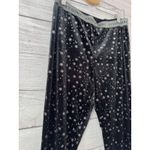 Victoria's Secret Sz L Moon Star Black Silver Velvet Leggings NWT Photo 2