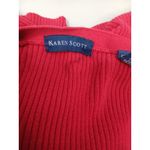 Karen Scott  Women Large Red Button Up V Neck‎ Dress Photo 7