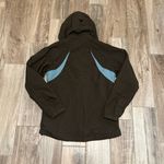 REI Jacket Womens Medium Brown Hooded Zip Serpa Lined Rain Element Outdoor Hiker Photo 2