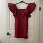 TCEC | NWOT | Square Neck Ruffle Sleeve Dress | M | Burgundy | CD02485 Photo 1