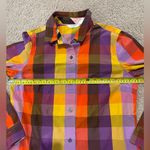Liz Claiborne  Trending Fall Womens Multicolor Plaid Long Sleeve Shirt Photo 3