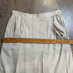 Liz Claiborne Vintage  Silk Pleated Midi Skirt Beige Size 4 Photo 3