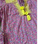 J.Crew J..Crew Starina Floral Embroidered Tassel Peasant Tunic Top Pink Size Small Photo 7