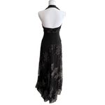 Tadashi Shoji Vtg Womens Silk Sheer Overlay Halter Evening Dress Sz 6 Cocktail Photo 5
