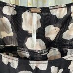 Free People  Megs Leopard Animal Print Smocked Pleated Mesh Crop Blouson Top S Photo 2