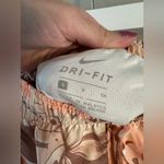 Nike Women's Athletic Shorts - Brown and Peach Floral Photo 1