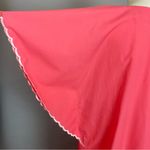 Kaftan Pink Scalloped Sleeve Notched Neckline Pink Maxi Dress Size Medium Caftan Photo 12