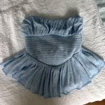 Blue Floral Cropped Top Photo 0