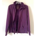 L.L. Bean Sherpa Lined Full Zip Hoodie Sweatshirt Jacket Purple Size Large Photo 2