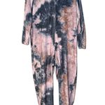Natural Life Tie Dye Plush One Piece Jumpsuit Pajamas Loungewear Small S Photo 0