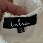 Lulus Lulu’s White Lace Detailed Midi Dress Bodycon Size Medium bridal Prom Photo 12