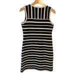 Max Studio Midi Dress Womens Size Small Sleeveless Shift Black White Chain Rope Photo 6