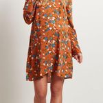 Pinkblush Rust Floral Printed V-Neck Chiffon Maternity Dress NWT Size Medium Photo 0