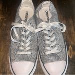 Converse  All-Star‎ Sneakers Shoes Women's Size 7 Silver Metallic Photo 4