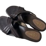 Cole Haan Nike Air Vela Series Brown Wedge Slide-In Sandals Size 8AA Photo 2