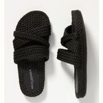 Kelsi Dagger Anthropologie Brooklyn Rope Slide Black Beach Sandals S-011 Sz 11 Photo 1