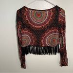 Gypsy Warrior Crop Top Fringe Mandala Print S Photo 7
