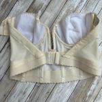 American Vintage VTG Bustier Bra Sz 38B New Overbust Ivory Backless Plunge Padded Structured Photo 4