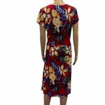 Lascana Venus Red Floral Tropical Short Sleeve V Neck Dress Womens Large Photo 6