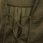 Urban Outfitters Kimchi Blue Silky Lace Up High Low Bell Sleeve Blouse Black XS Photo 3