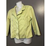 Marianne Jacket Womens Large Light Green Button Front Cotton Blend Casual USA Photo 2
