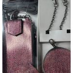 No Boundaries  3 pc Pink Glitter Cellphone Crossbody Purse Chain Strap & Pouch Photo 2