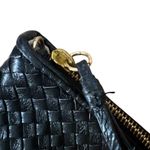Elliott Lucca Black Woven Leather Bag Photo 6